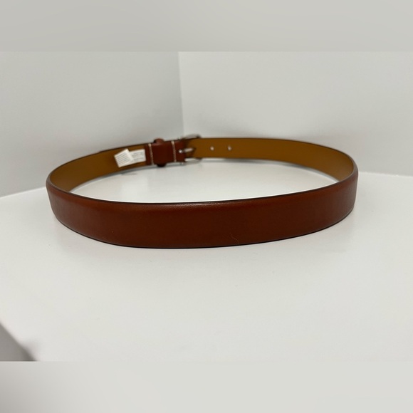 J. Crew Mens Leather round-buckle dress belt in Burnished Sienna size 34 - Picture 9 of 12